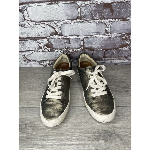 Frye Kerry Pewter Leather Low Top Lace Up Fashion Sneakers Women's Sz 7M US/38EU - Picture 15 of 16